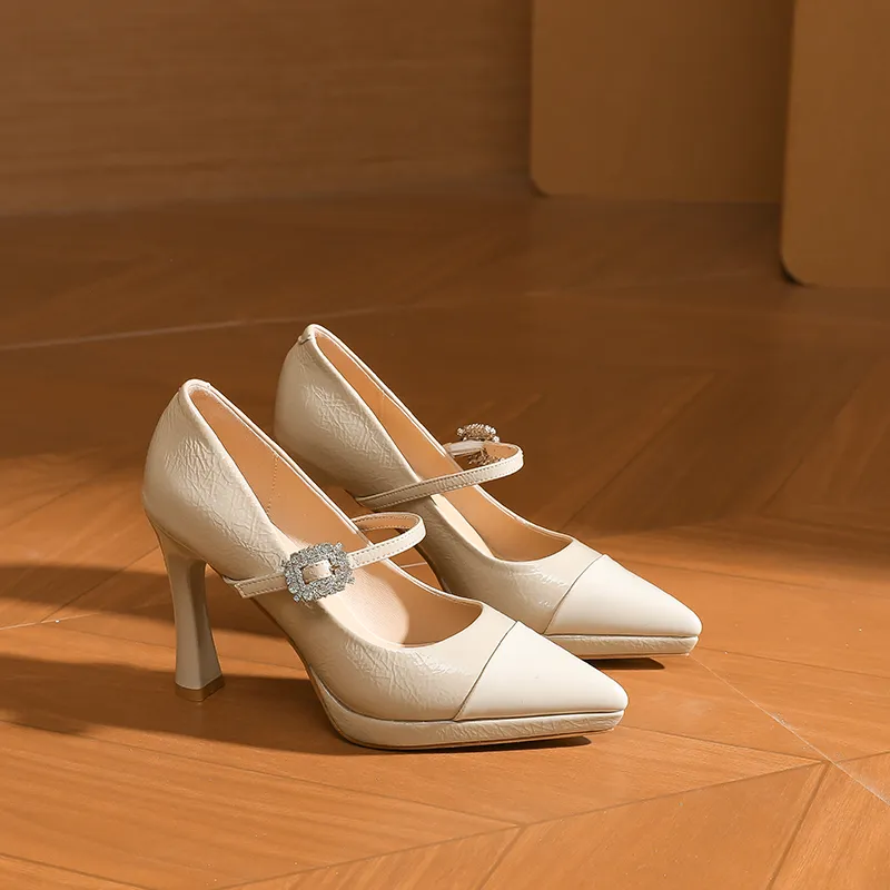 Varib Slim Heel High Heels 10cm Women's-8