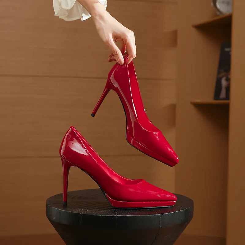 Varib Slim Heel High Heels 10cm Women's-16