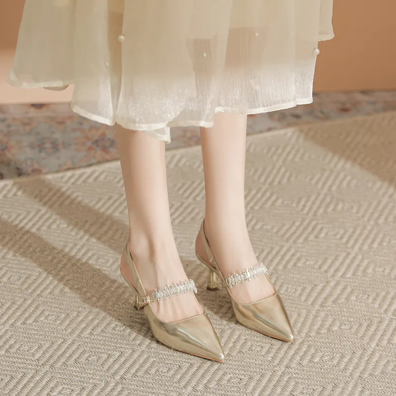 Varib Slim Heel High Heels 5cm Women's-7