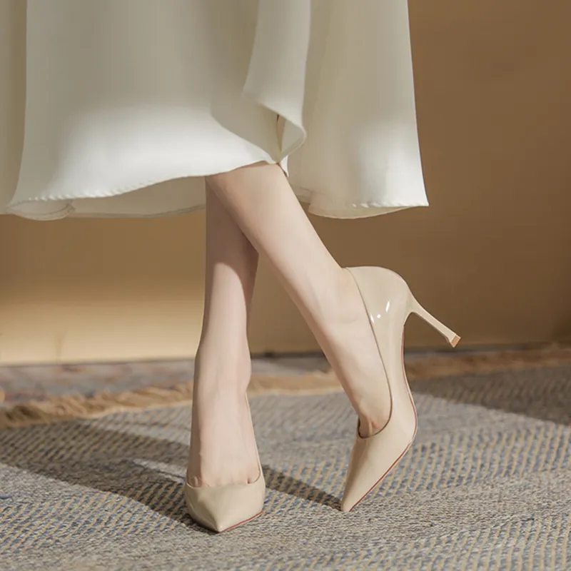 Varib Slim Heel High Heels 8cm Women's-1