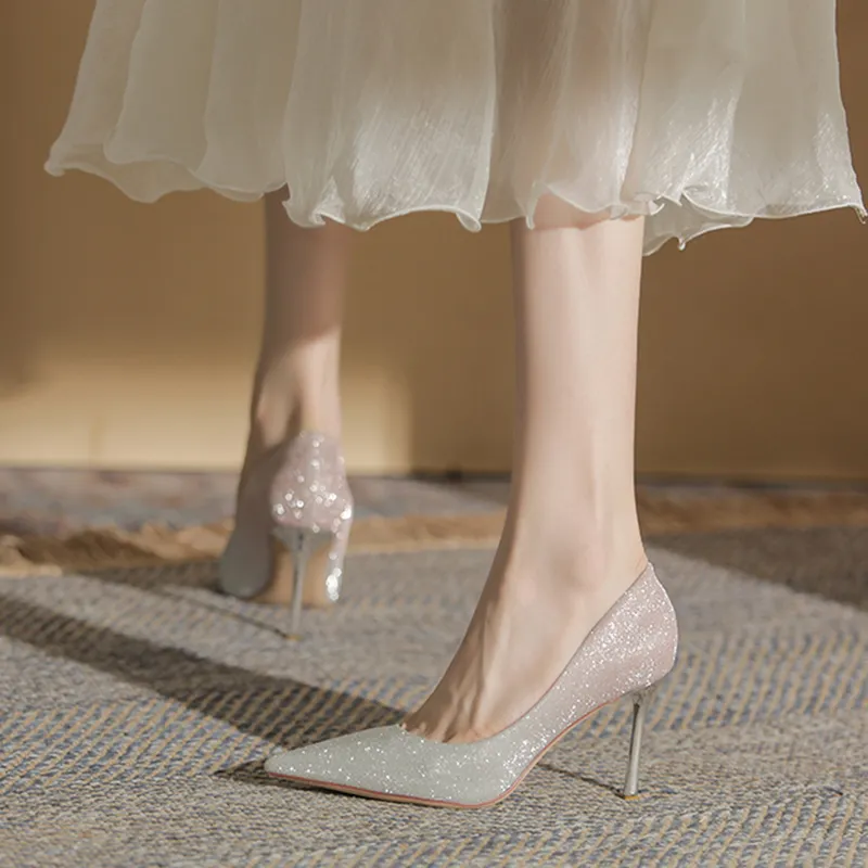 Varib Slim Heel High Heels 8cm Women's-1