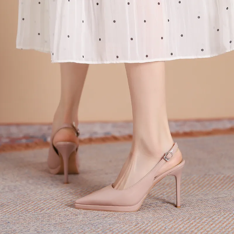 Varib Slim Heel High Heels 10CM Women's-11