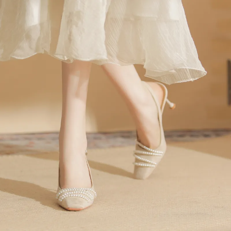Varib Slim Heel High Heels 7.5cm Women's-3