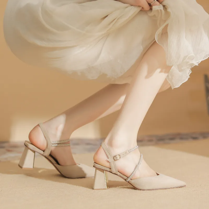 Varib Chunky Heel High Heels 6.5cm Women's-3
