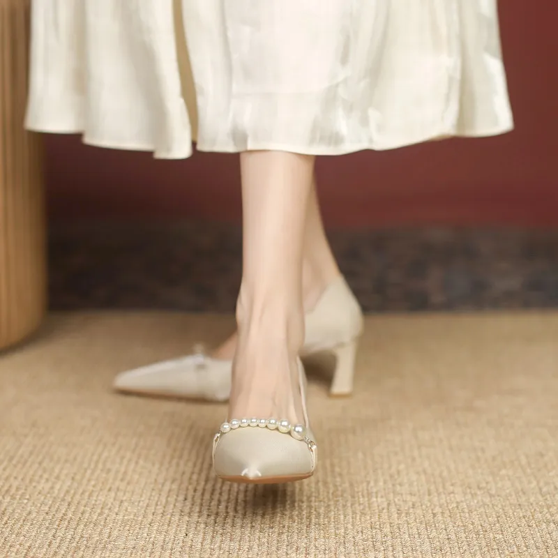 Varib Chunky Heel High Heels 6CM Women's-3