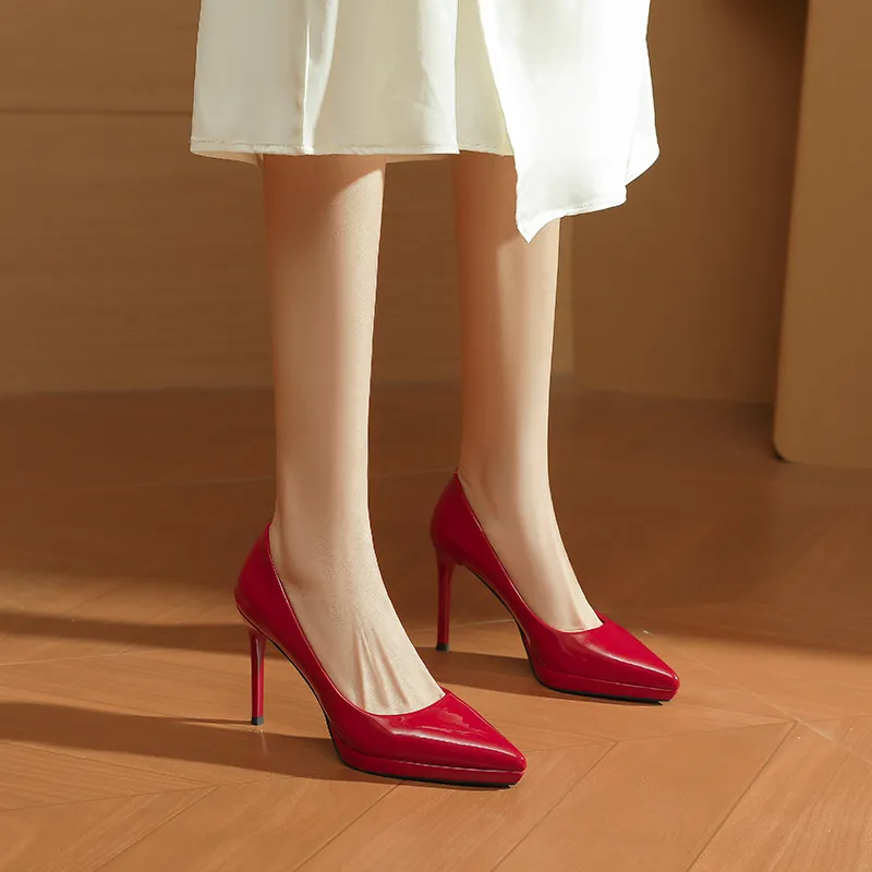 Varib Slim Heel High Heels 10cm Women's-17