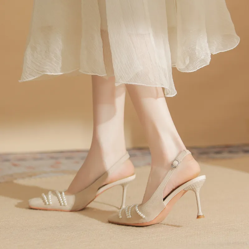 Varib Slim Heel High Heels 7.5cm Women's-5