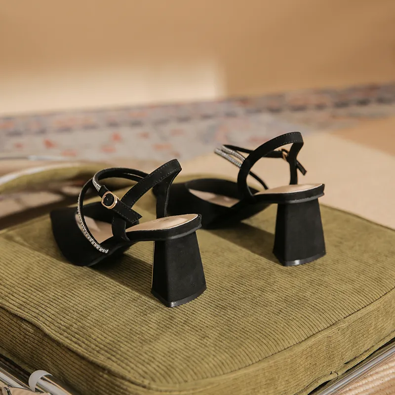 Varib Chunky Heel High Heels 6.5cm Women's-7