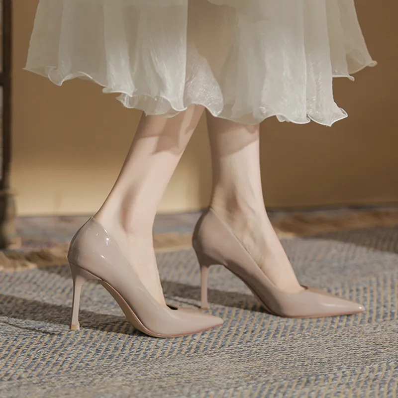 Varib Slim Heel High Heels 8cm Women's-11