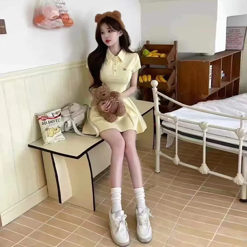 AINUOERMY Short Sleeved Dress Women's-13