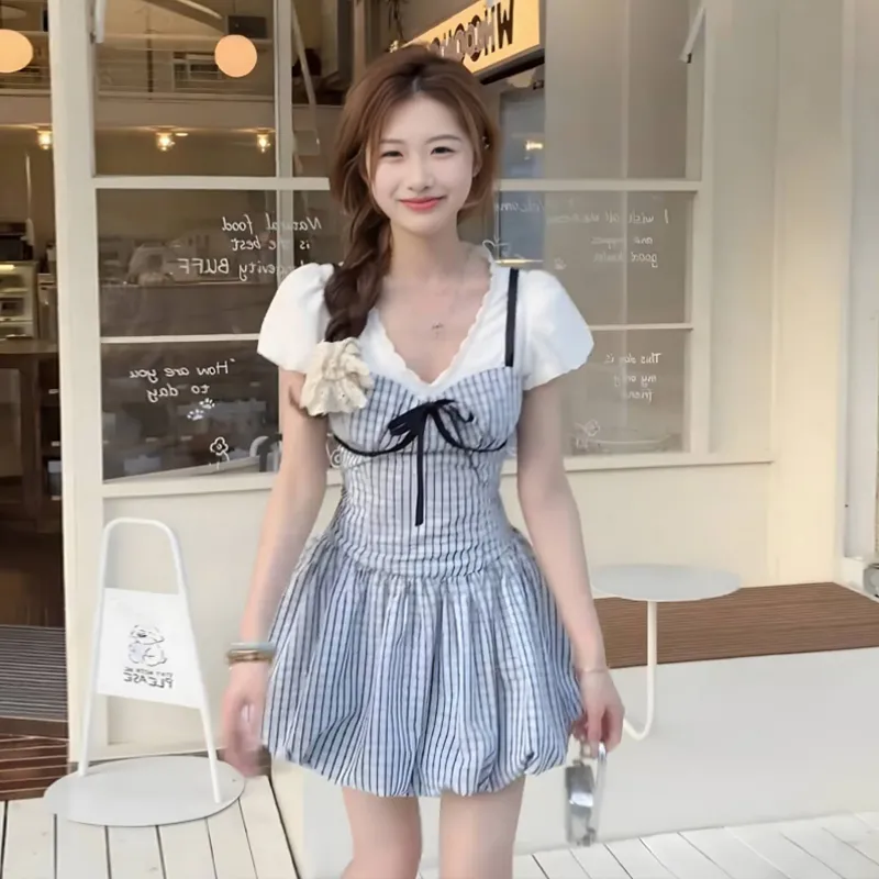 AINUOERMY Short Sleeved Dress Women's-3