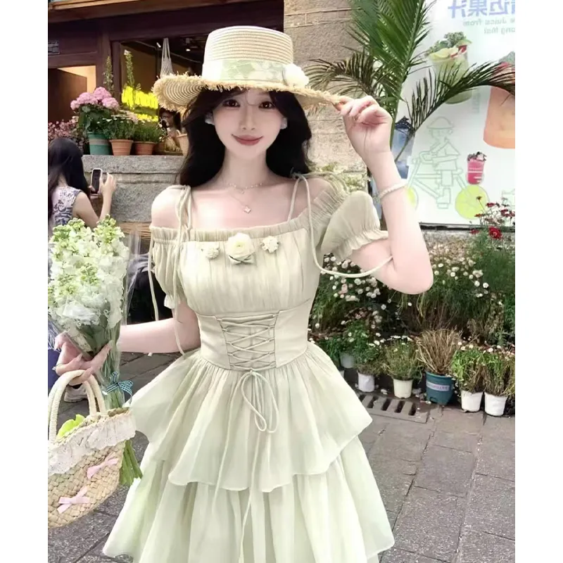 AINUOERMY Short Sleeved Dress Women's-6