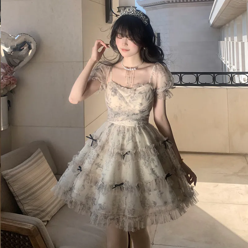 KUNZHUDAXIANG Short Sleeved Dress Women's-5