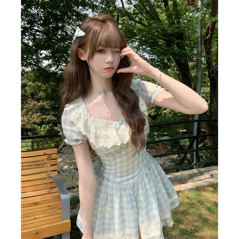 AINUOERMY Short Sleeved Dress Women's-12