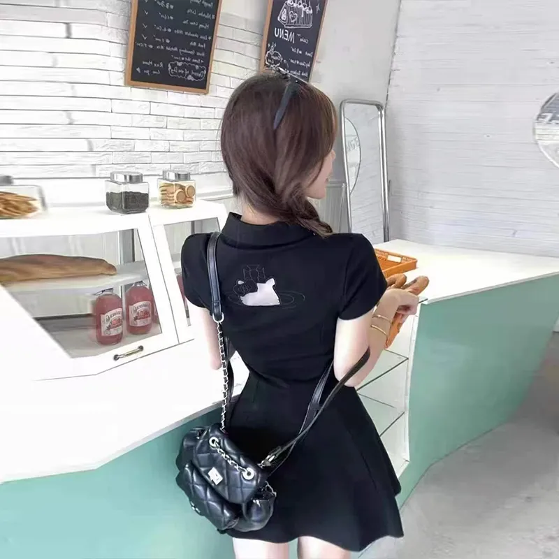 AINUOERMY Short Sleeved Dress Women's-35