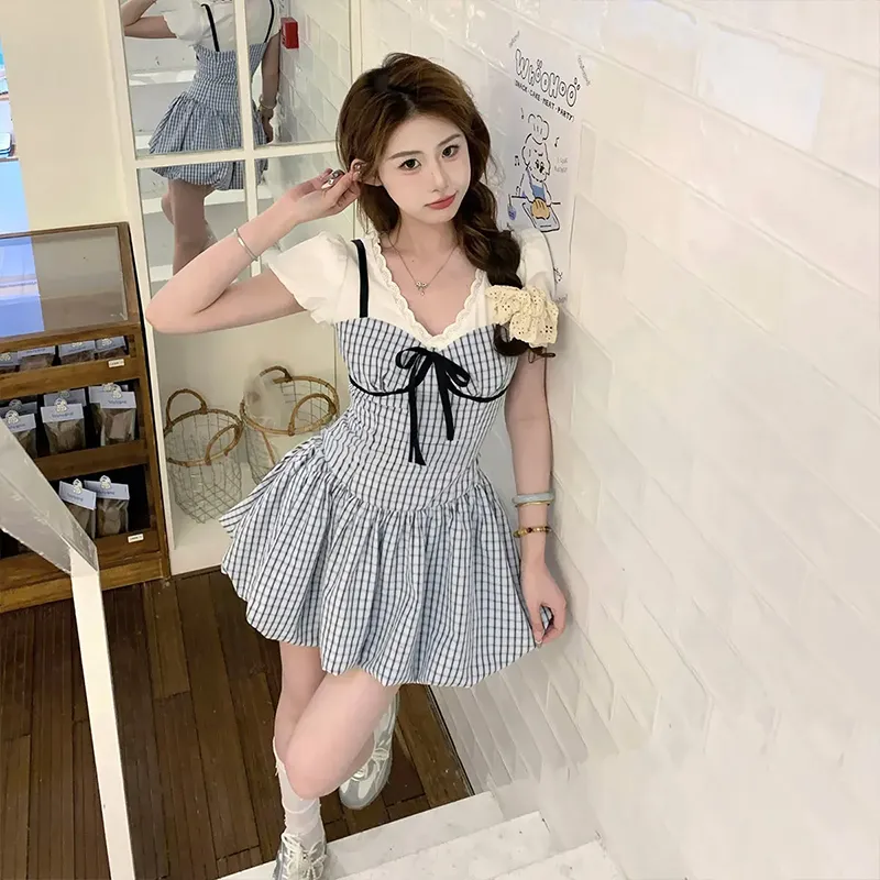 AINUOERMY Short Sleeved Dress Women's-10