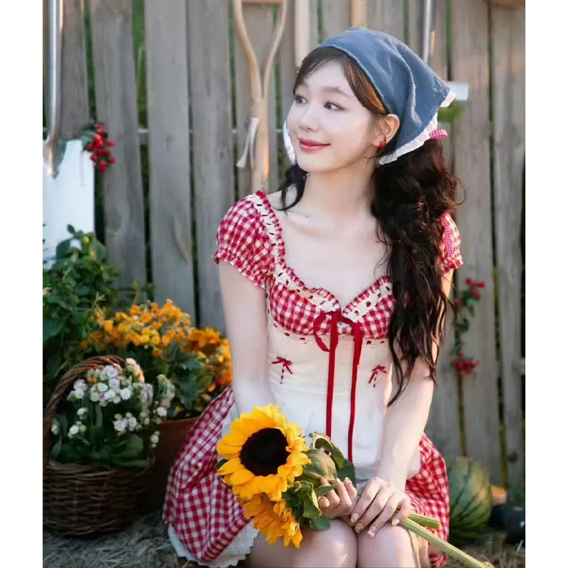 AINUOERMY Short Sleeved Dress Women's-16