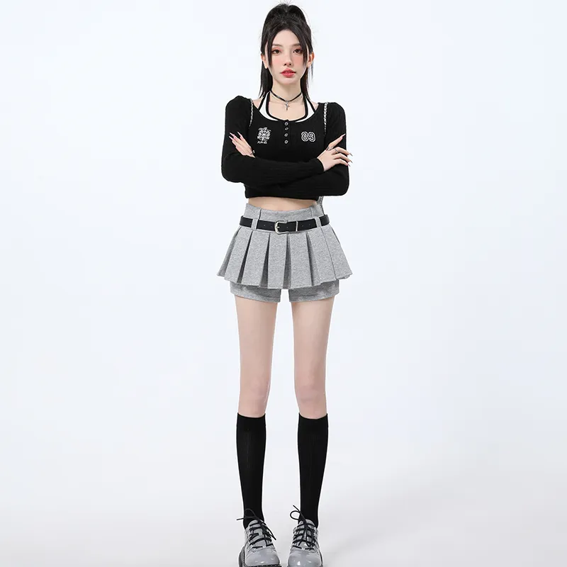 KUNZHUDAXIANG Casual Short Skirts Women's-5