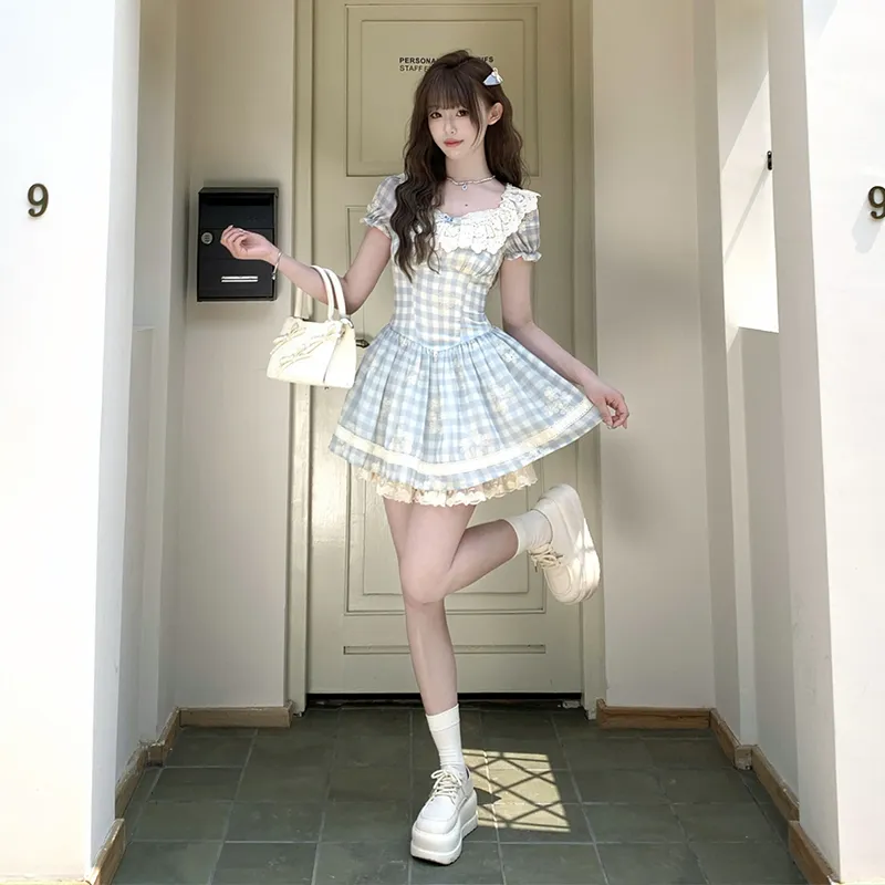 AINUOERMY Short Sleeved Dress Women's-8