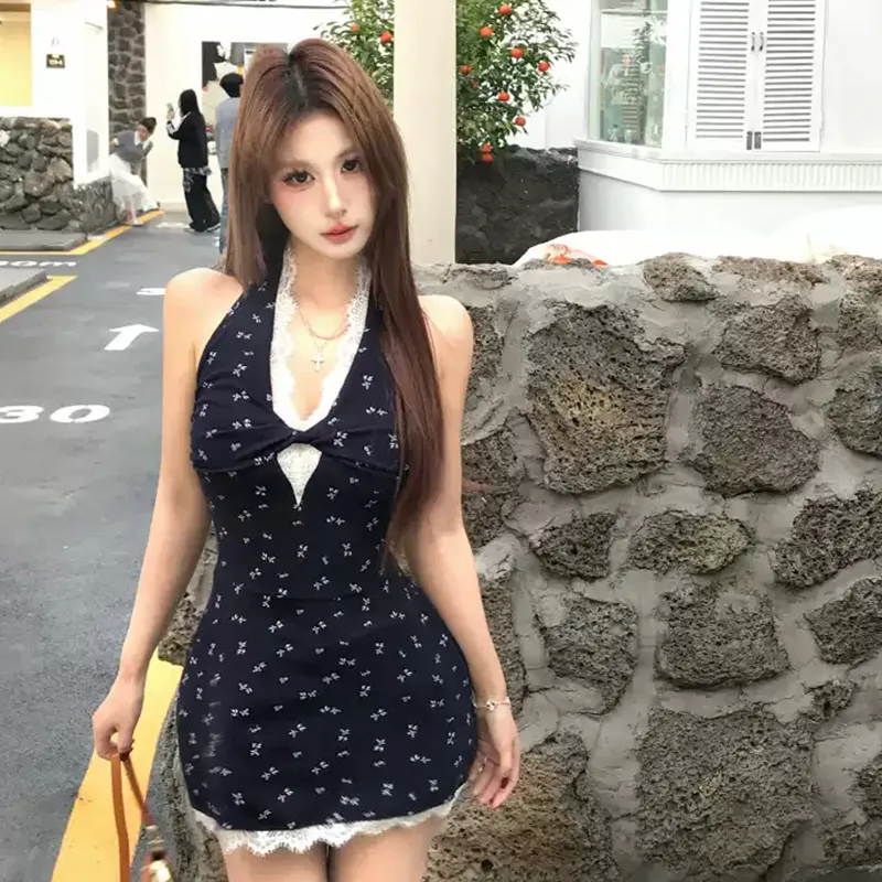 Vine Color Sleeveless Dress Style Women's Blue Single Item-14