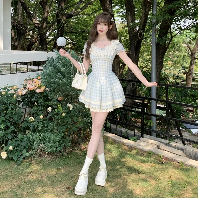 AINUOERMY Short Sleeved Dress Women's-4