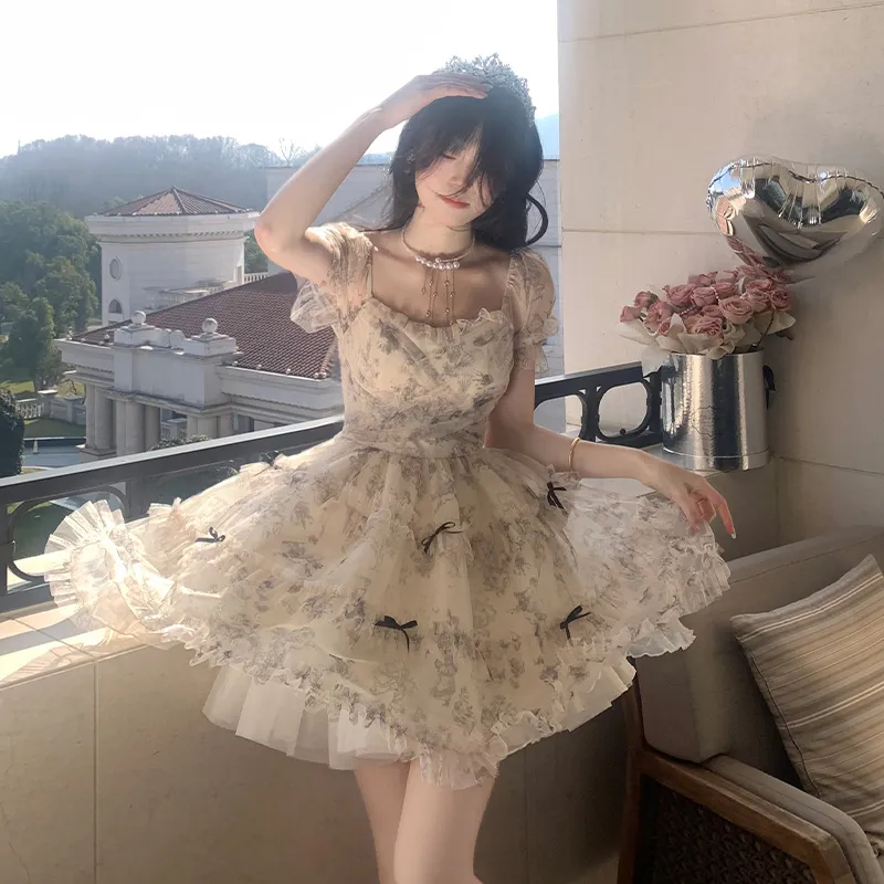 KUNZHUDAXIANG Short Sleeved Dress Women's-7