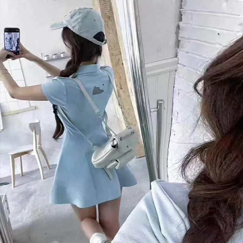 AINUOERMY Short Sleeved Dress Women's-47