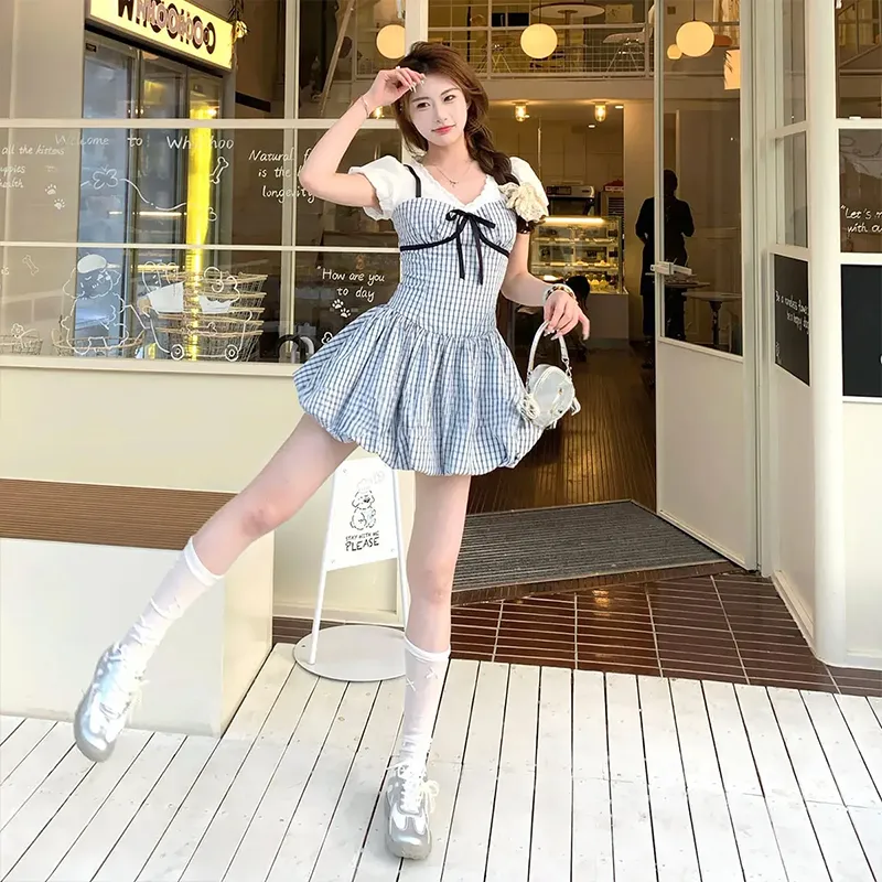 AINUOERMY Short Sleeved Dress Women's-3
