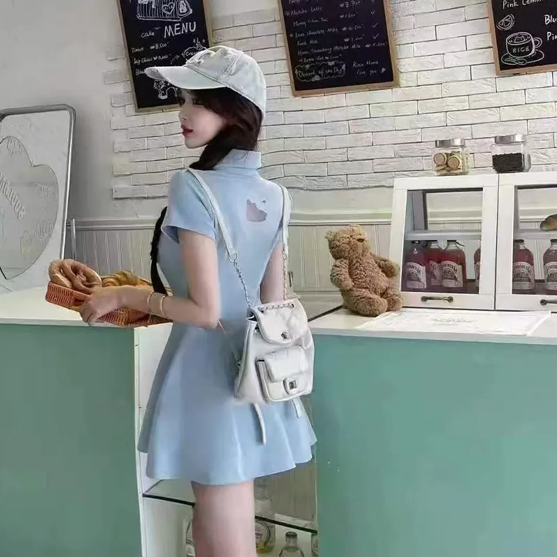 AINUOERMY Short Sleeved Dress Women's-45