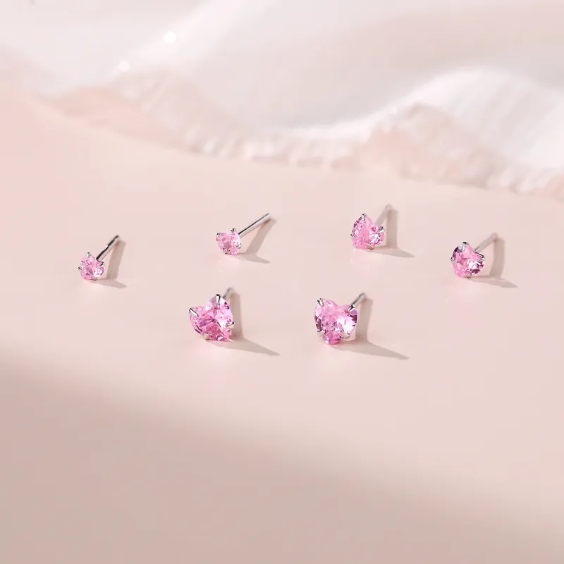 Hi There S999 Silver Stud Earrings Women's-4