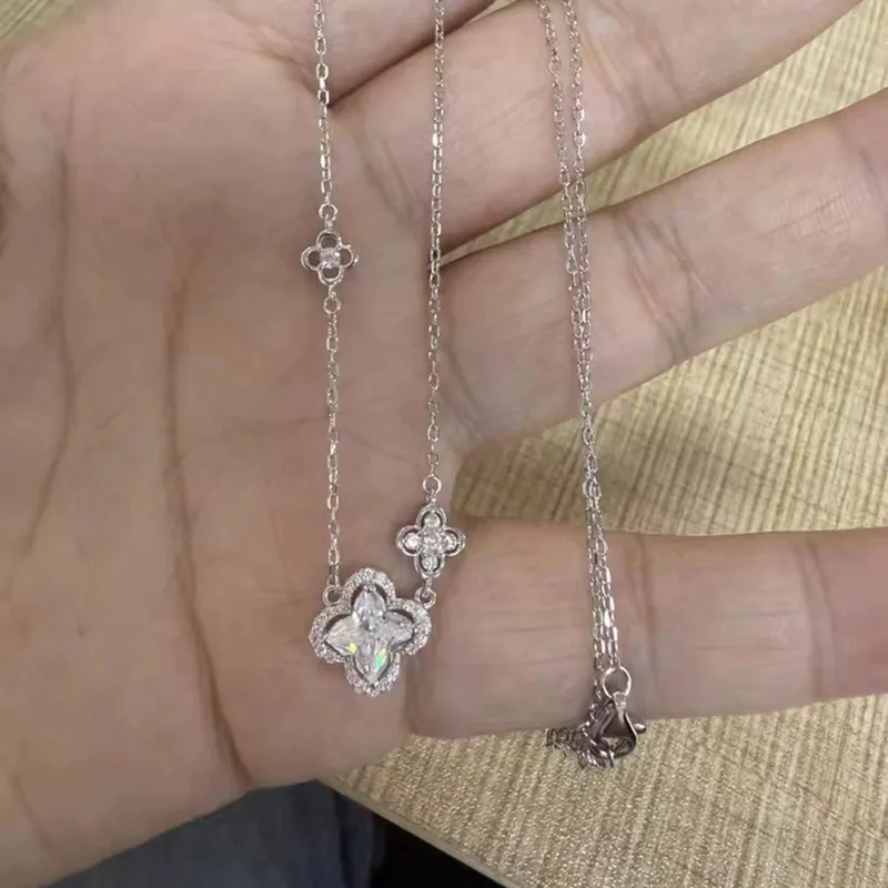Hi There S925 Silver Necklaces Women's-4