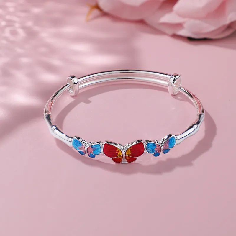 Hi There S999 Fine Silver Bangles Women's-1