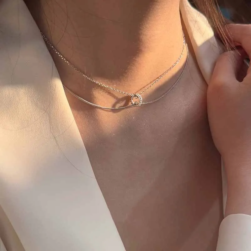 Hi There S925 Silver Necklaces Women's-3
