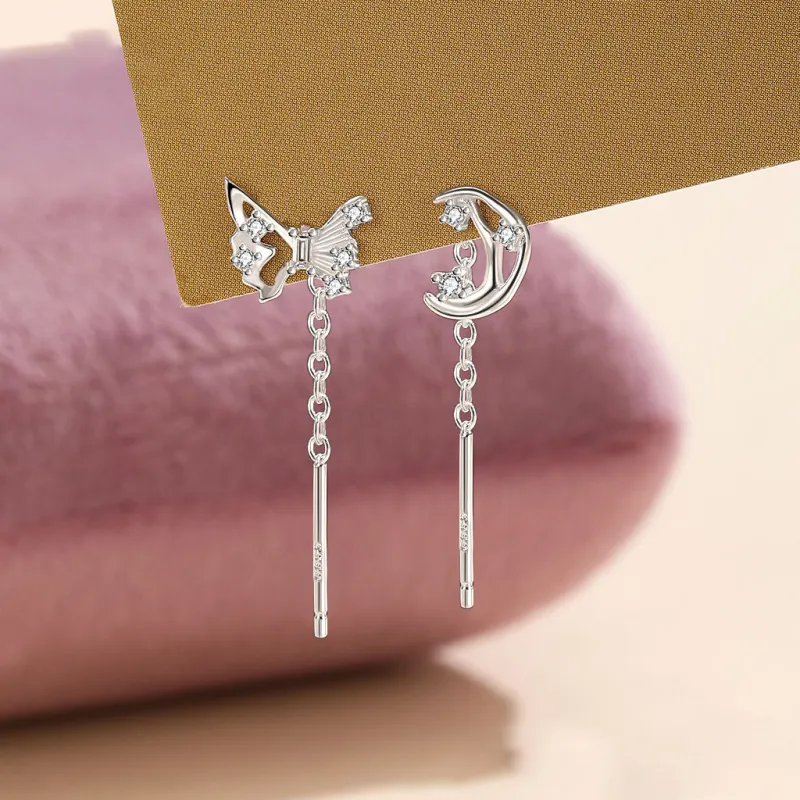 Hi There S925 Silver Drop Earrings Women's-2