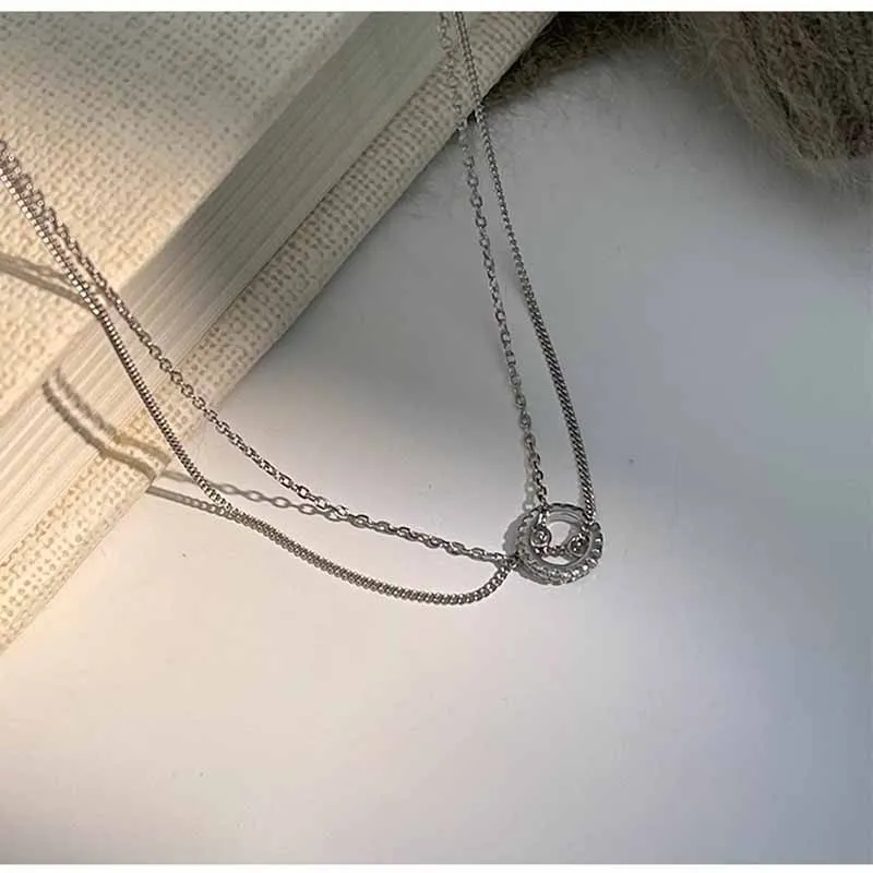 Hi There S925 Silver Necklaces Women's-4