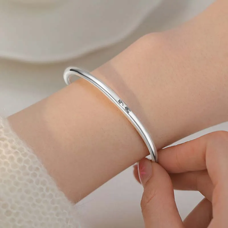 Hi There 999 Fine Silver Bangles Women's-3