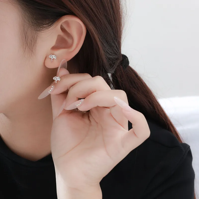 Hi There 999 Fine Silver Stud Earrings Women's-4