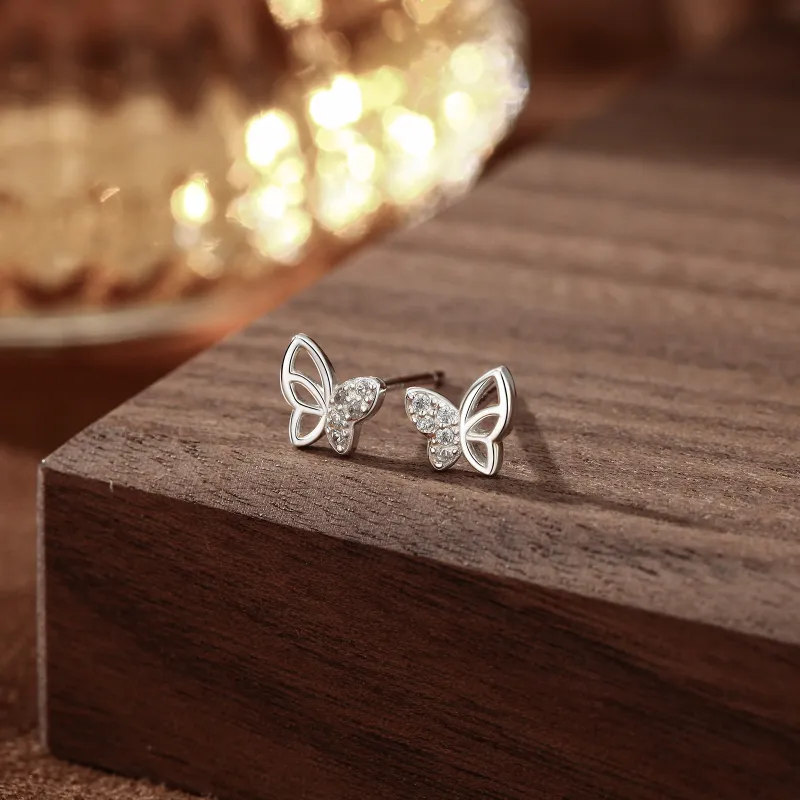 Hi There S999 Fine Silver Stud Earrings Women's-1