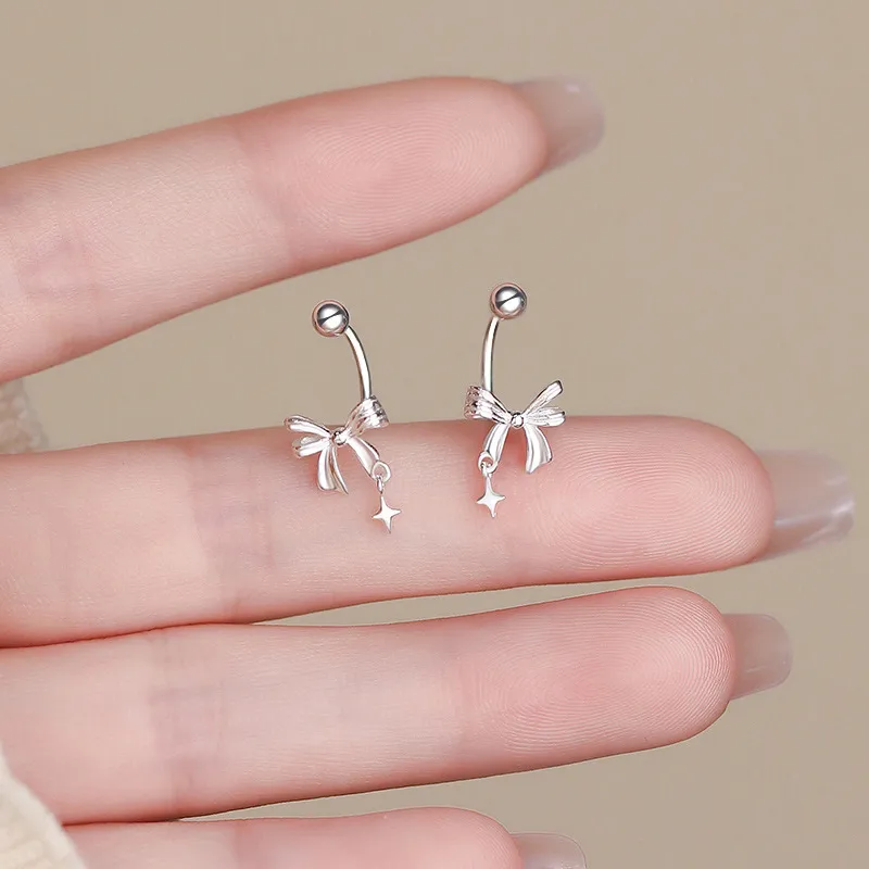 Hi There S999 Fine Silver Stud Earrings Women's-2
