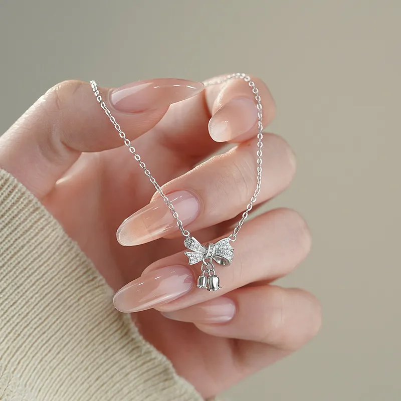 Hi There S999 Fine Silver Necklaces Women's-3