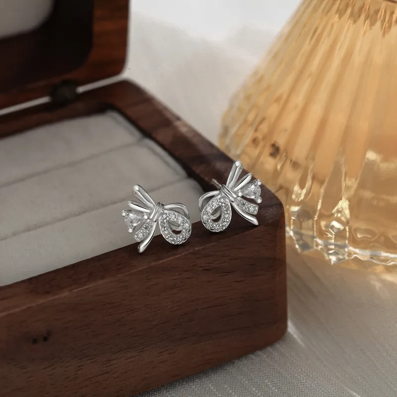 Hi There S999 Fine Silver Stud Earrings Women's-1