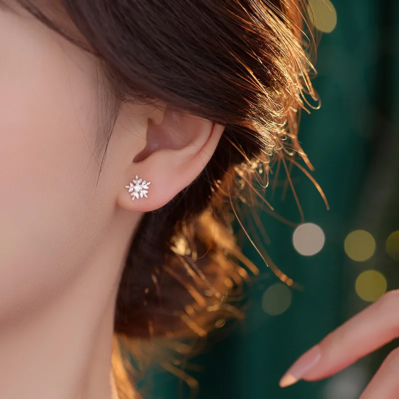 Hi There S925 Silver Stud Earrings Women's-3