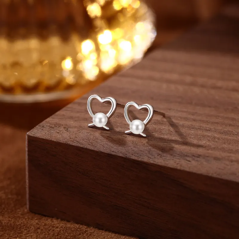 Hi There S999 Fine Silver Stud Earrings Women's-1