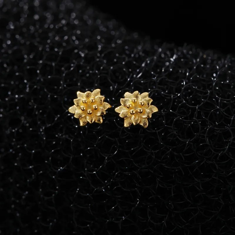 Hi There S999 Fine Silver Stud Earrings Women's-2
