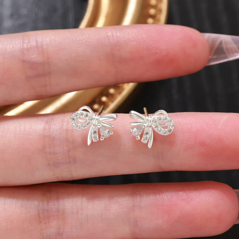 Hi There S999 Fine Silver Stud Earrings Women's-2