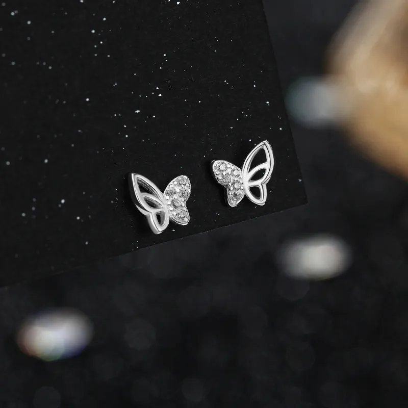 Hi There S999 Fine Silver Stud Earrings Women's-3