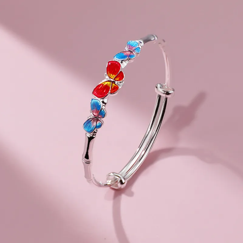 Hi There S999 Fine Silver Bangles Women's-3