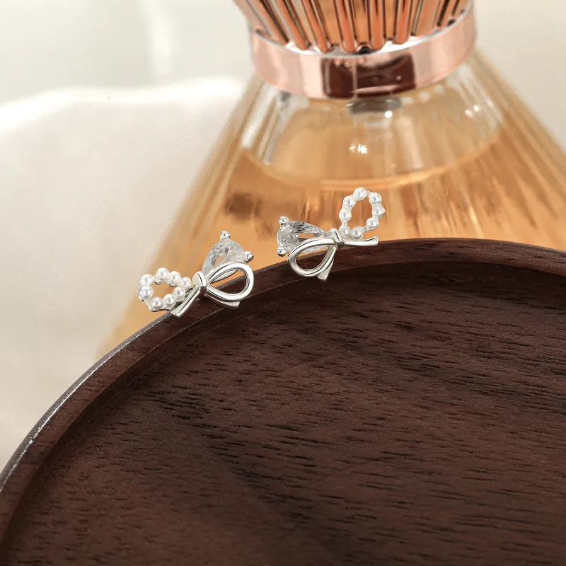 Hi There S925 Silver Stud Earrings Women's-2