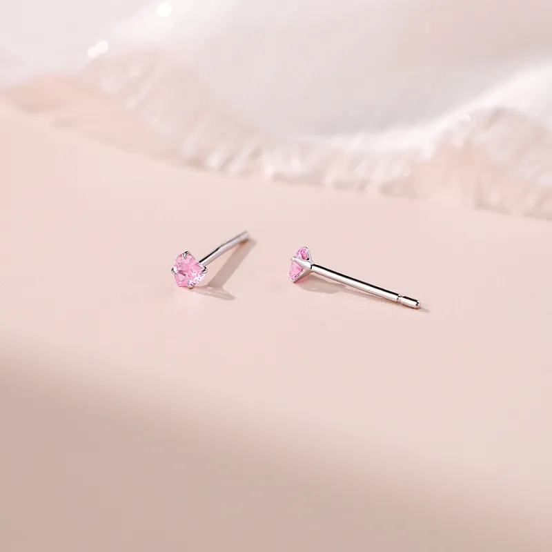 Hi There S999 Silver Stud Earrings Women's-7