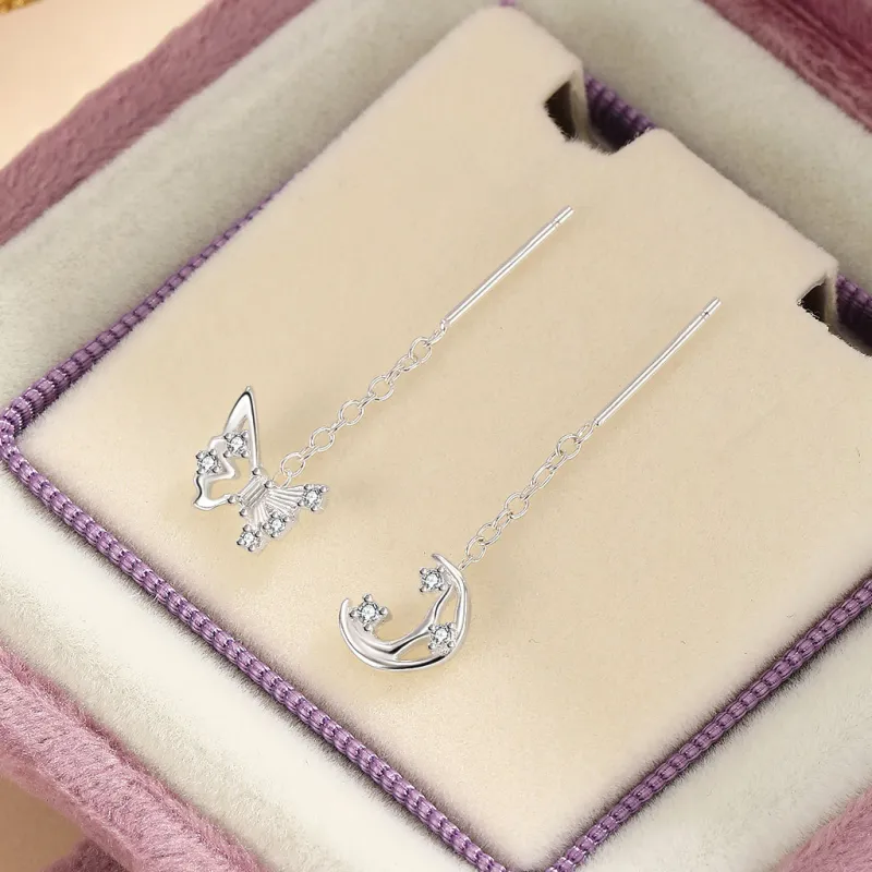 Hi There S925 Silver Drop Earrings Women's-3